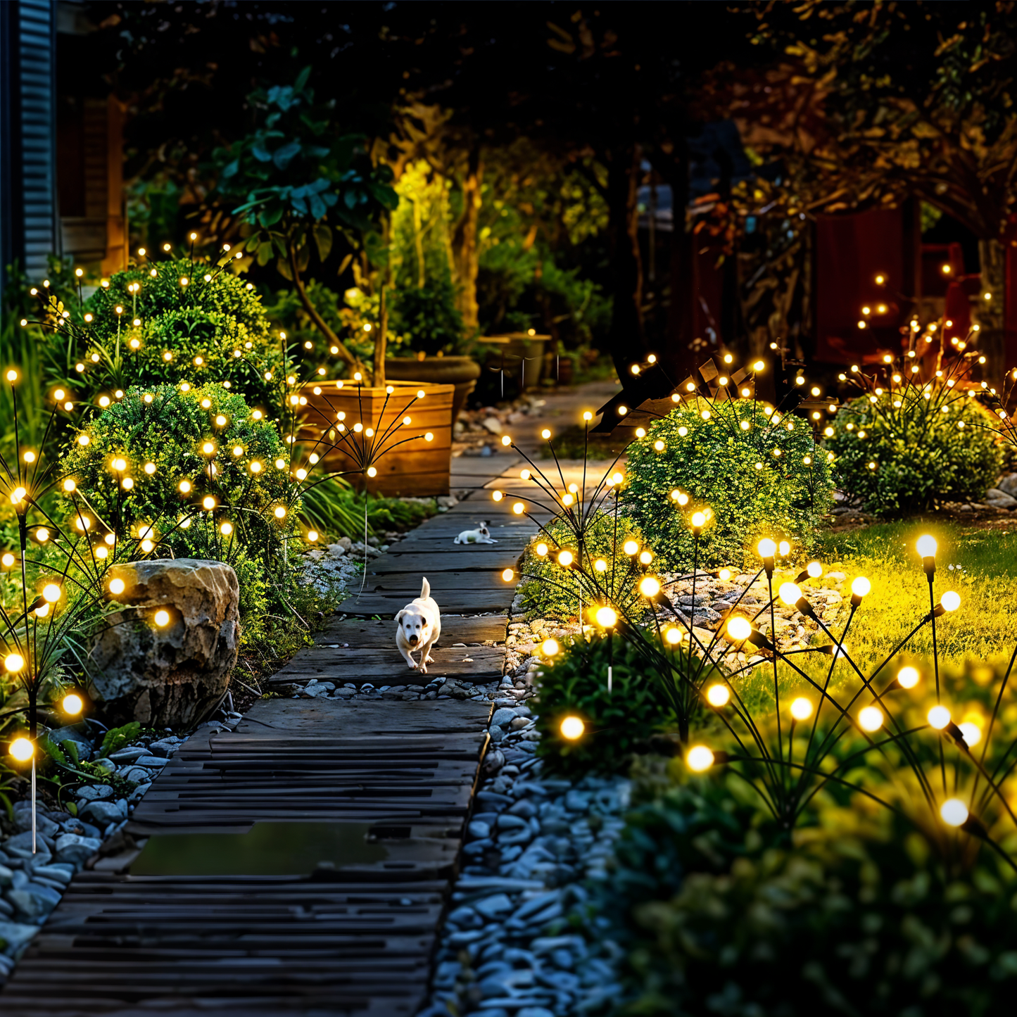 Solcelledrevne dansende havelygter | 2 stk