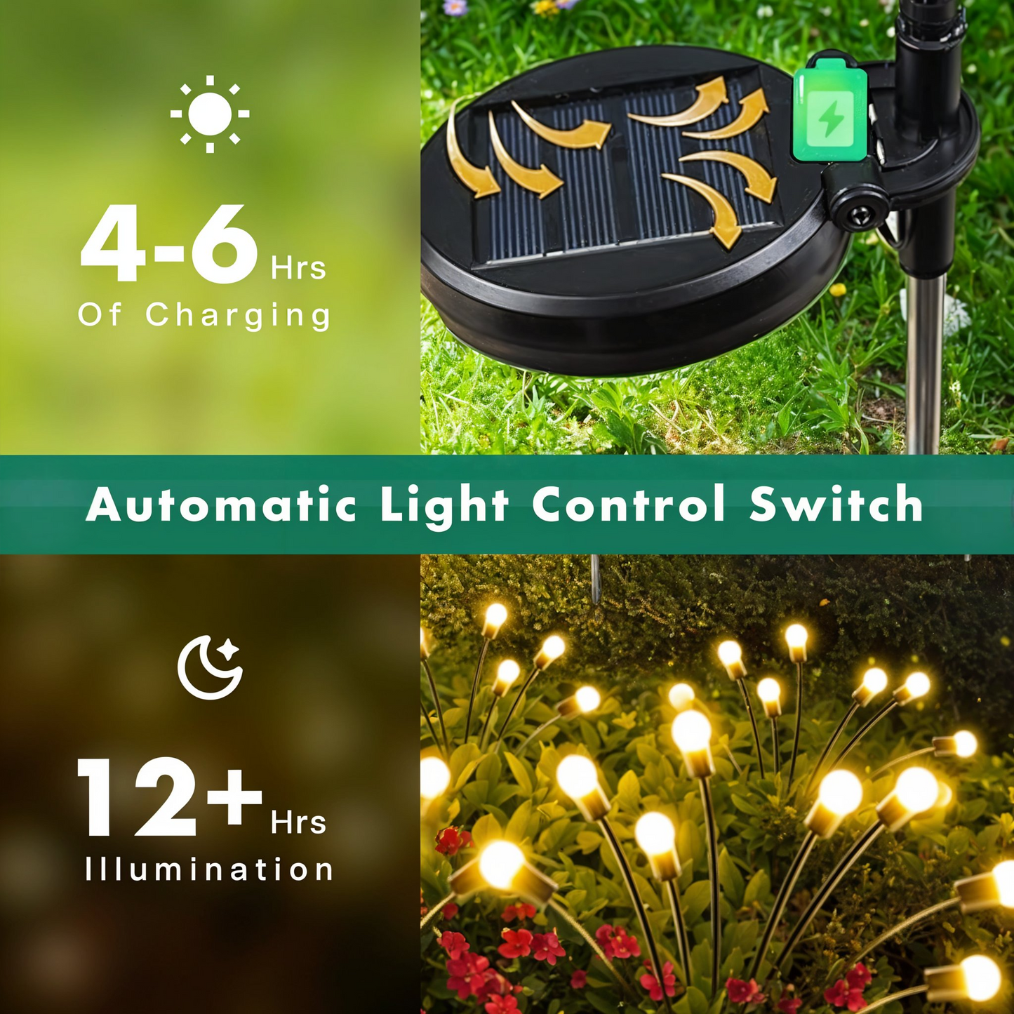 Solcelledrevne dansende havelygter | 2 stk