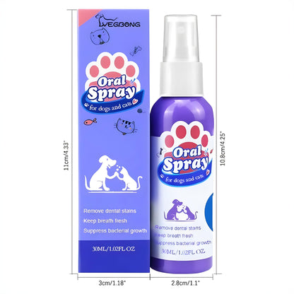 Forfriskende spray til dyrenes ånde